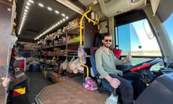 Eskişehir'deki seyyar market köy köy geziyor
