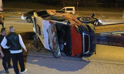 Eskişehir’de takla atan minibüs hurdaya döndü