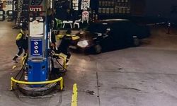 Eskişehir’de facianın eşiğinden dönüldü! Otomobil akaryakıt istasyonuna daldı!