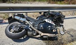 Motosiklet kazası: Kontrolden çıkan sürücü yaralandı