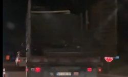 Damperinin arka kapağı açık şekilde seyreden kamyonun sürücüsüne ceza