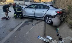 Kaza yapan araca başka bir araç çarptı, 2 kişi yaralandı