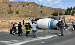 Eskişehir’de beton mikseri devrildi: 1 yaralı