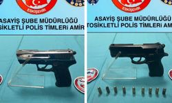 Denetim yapan ekipler 2 tane tabanca ele geçirdi!
