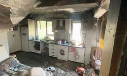 Yakıldığı iddia edilen dairedeki hasar görüntülendi