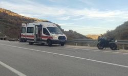 Motosiklet Eskişehir yolunda devrildi