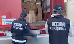 Durdurulan tırda piyasa değeri 7 milyon TL olan sahte tütün ürünleri ele geçirildi
