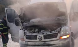 Eskişehir yolunda araç yangını