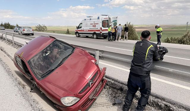 Eskişehir yolundaki kaza böyle görüntülendi!