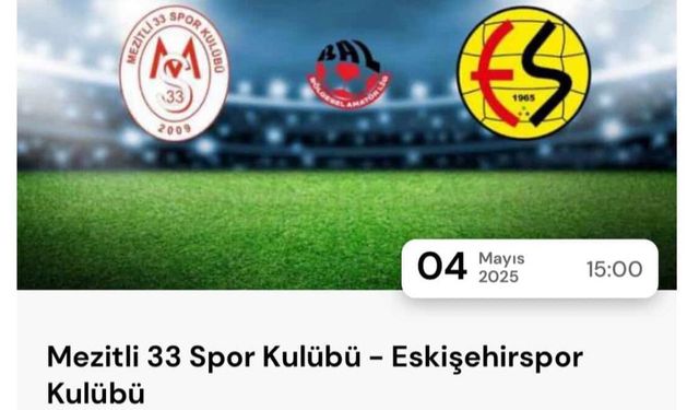Mezitli 33 Spor - Eskişehirspor maçı biletleri dudak uçuklatan fiyatla satışta!
