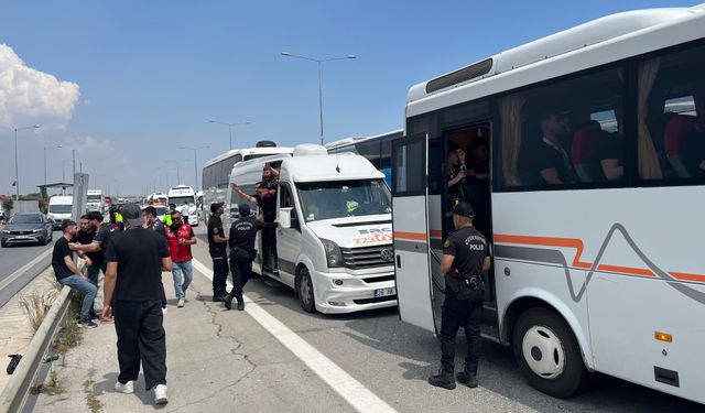 Mersin girişinde taraftarlara yoğun güvenlik önlemi