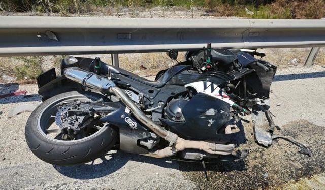 Motosiklet kazası: Kontrolden çıkan sürücü yaralandı
