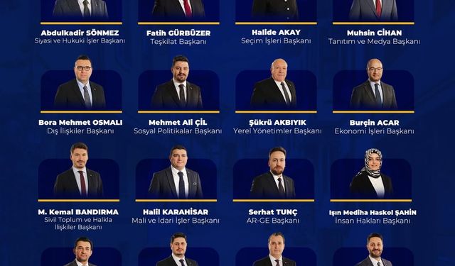 AK Parti Eskişehir İl Yürütme Kurulu açıklandı