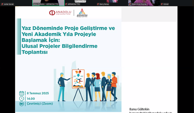 ARİNKOM TTO tarafından Ulusal Projeler bilgilendirme toplantısı gerçekleştirildi