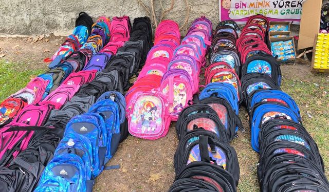 Hayırseverler bin 350 öğrenciye okul eşyaları hediye etti