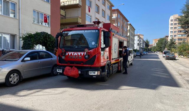 Balkonda alevlenen piknik tüpü yangına neden oldu