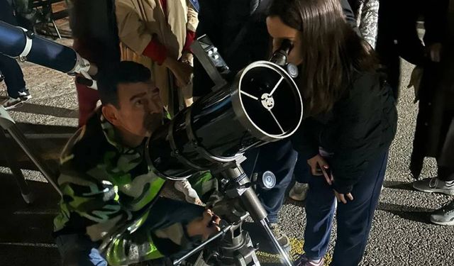 Ahmet Sezer Ortaokulu'nda gece gökyüzü gözlem etkinliği