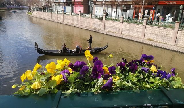 Eskişehir'de kartpostallık manzara: Köprü çiçek açtı