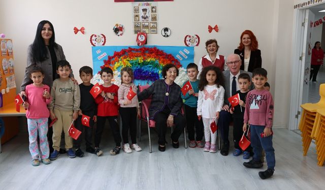 Şerife Aysel Erkara’dan kreşe anlamlı ziyaret!