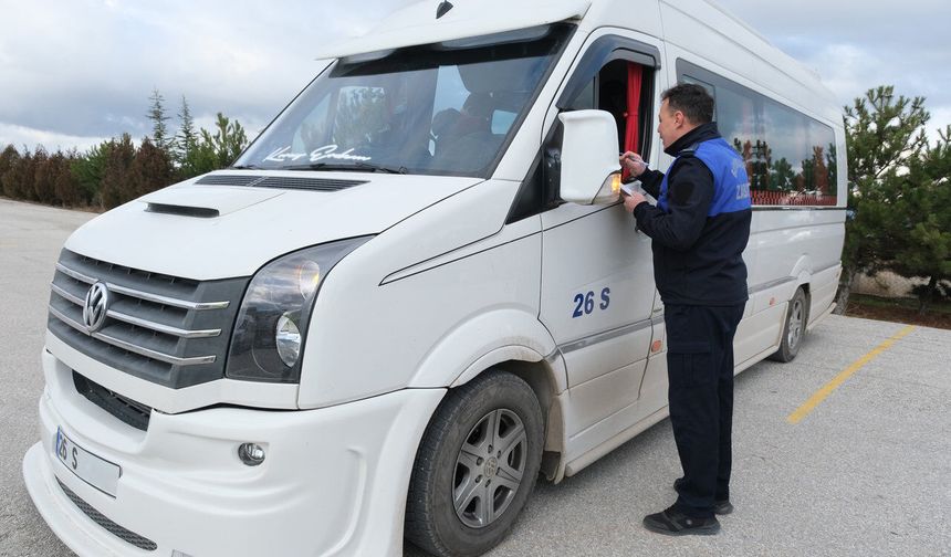 Eskişehir'de okul servislerine denetim