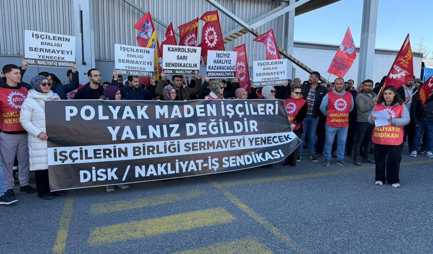 Eskişehir'de işçilerden destek eylemi